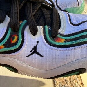 Jordan Teal Accent Jumpman Sneakers